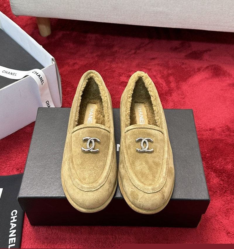 Ch*el leather shoes